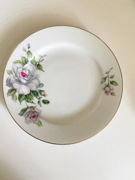 Custom Hand-Painted Dog Portrait on a Vintage Plate, Silver Rose plate, Small 6" Medium 7.5"