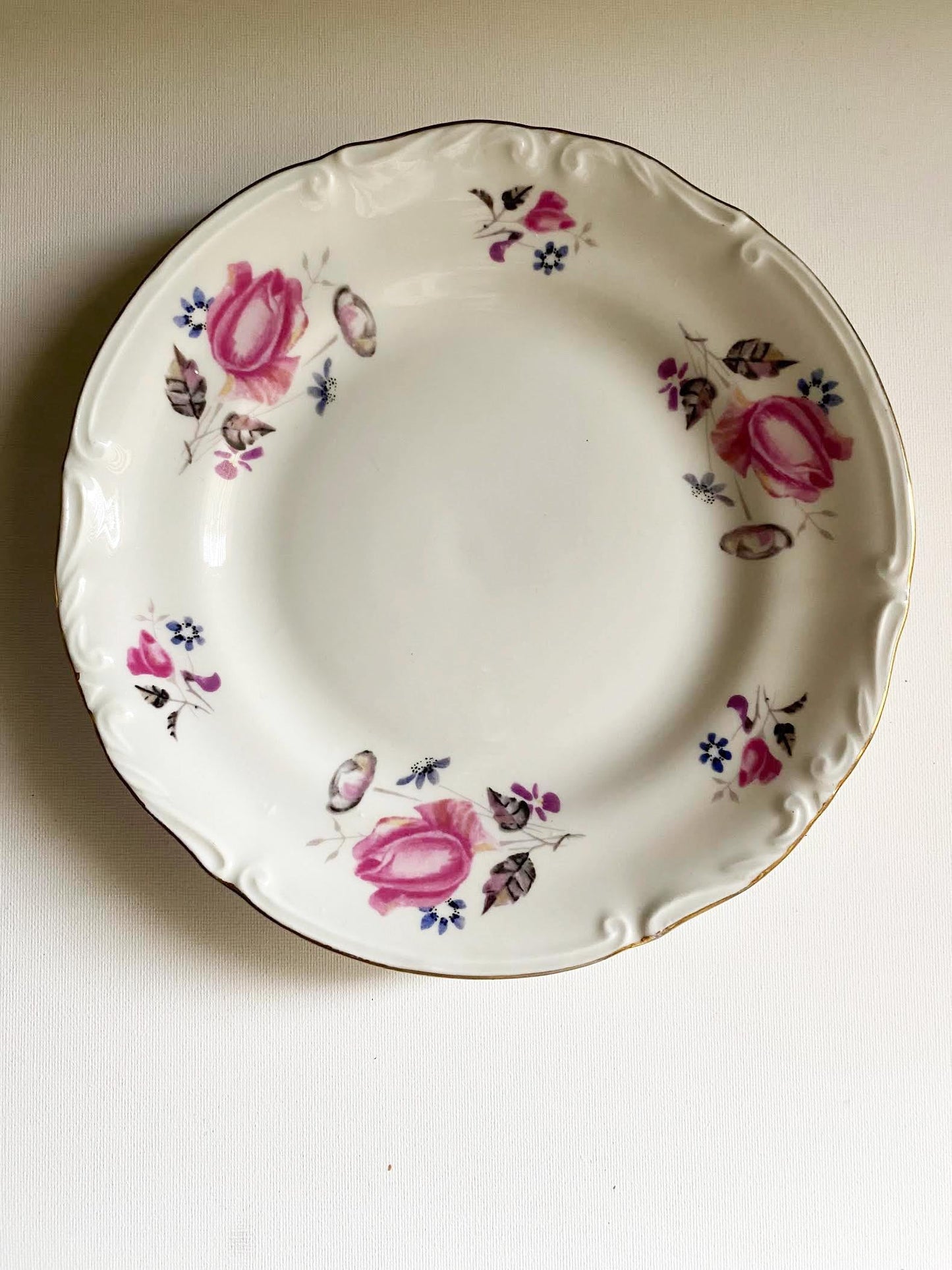 Custom Hand-Painted Dog Portrait on a Vintage Plate, Rosey, small 6"
