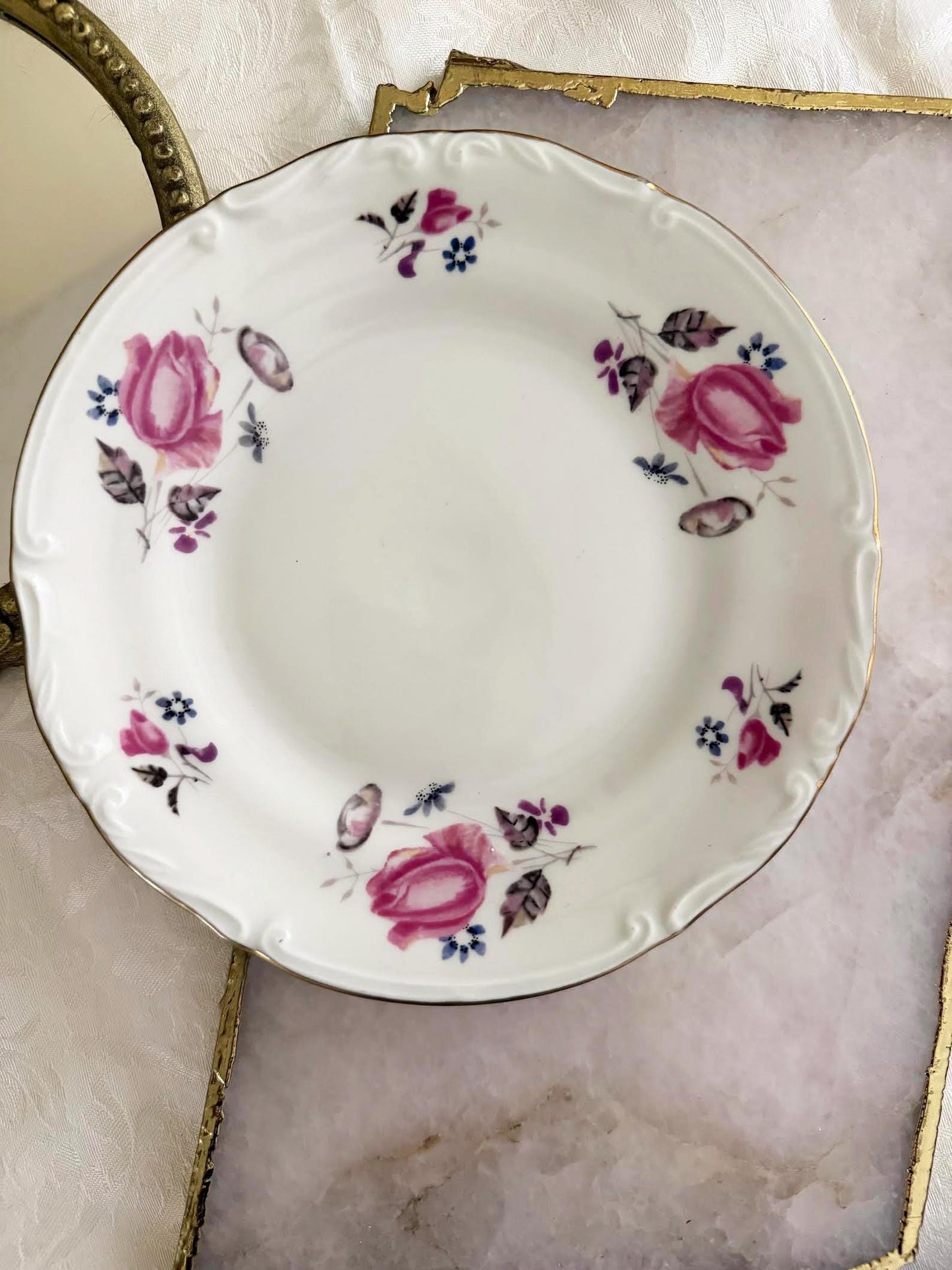 Custom Hand-Painted Dog Portrait on a Vintage Plate, Rosey, small 6"