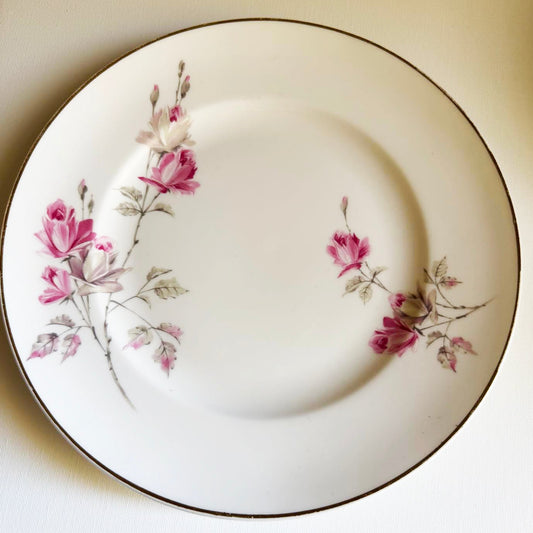 Custom Hand-Painted Dog Portrait on a Vintage Plate, American Rose,  8" medium