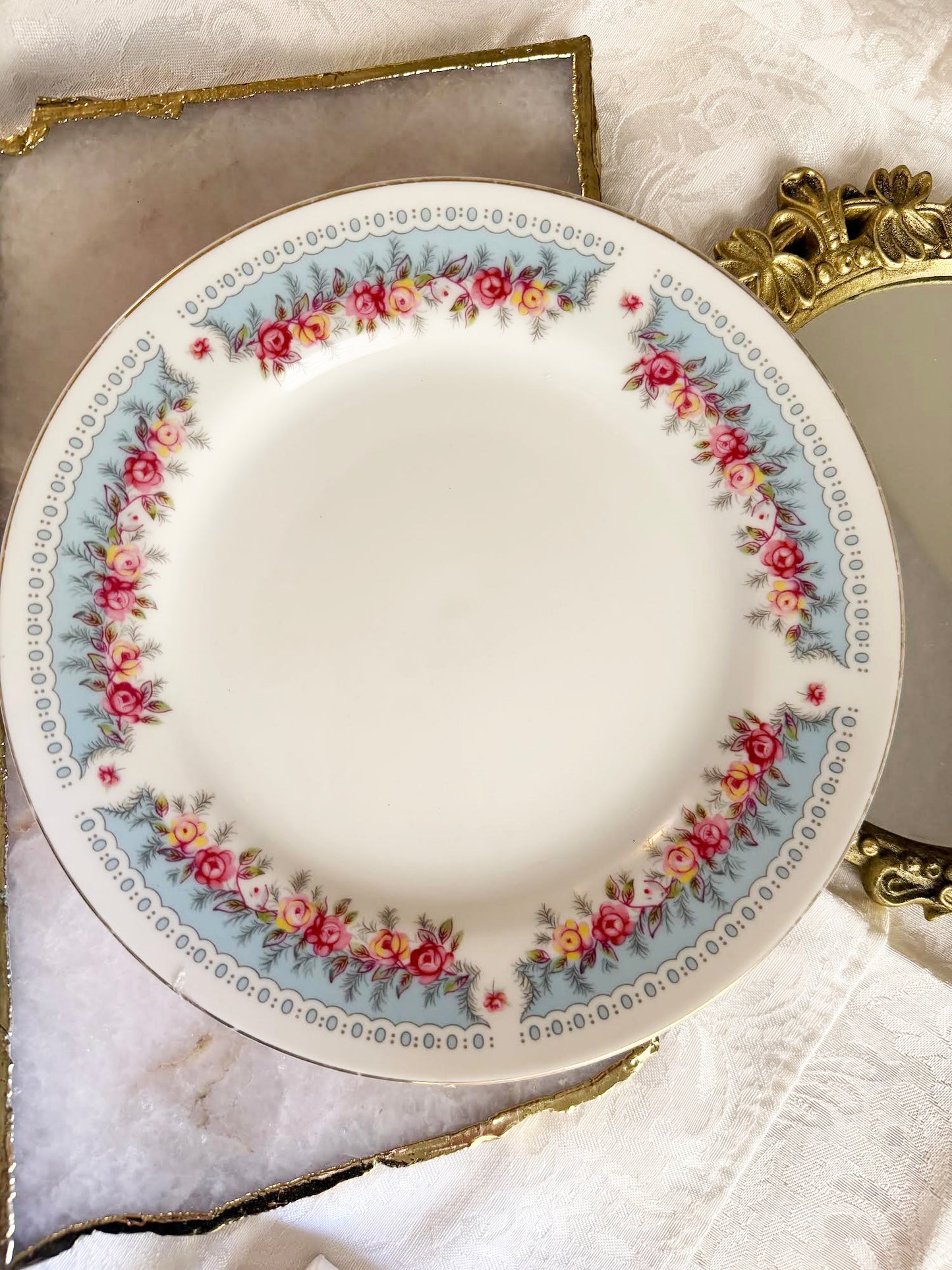 Custom Hand-Painted Dog Portrait on a Vintage Plate, Bridesmaid, Medium 8"