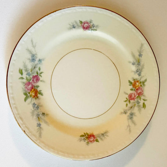 Custom Hand-Painted Dog Portrait on a Vintage Plate, Sweet Bouquet plate small 6" small